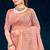 peach woven cotton saree with blouse