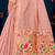 peach woven cotton saree with blouse