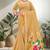 mustard woven cotton saree with blouse