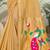 mustard woven cotton saree with blouse