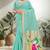 blue woven cotton saree with blouse