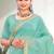 blue woven cotton saree with blouse