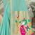 blue woven cotton saree with blouse