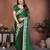 Women Green Floral Embroidered Designer Saree