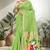 green woven cotton saree with blouse