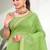 green woven cotton saree with blouse