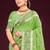 green woven cotton saree with blouse