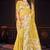 mustard woven cotton saree with blouse