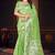 green woven cotton saree with blouse