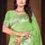 green woven cotton saree with blouse