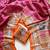 rani pink printed pasmina print with dori silk saree