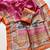 rani pink printed pasmina print with dori silk saree