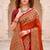 orange woven cotton saree with blouse