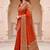 orange woven cotton saree with blouse