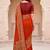 orange woven cotton saree with blouse