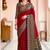 red woven cotton saree with blouse