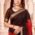 brown woven cotton saree with blouse