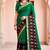 green woven cotton saree with blouse