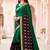 green woven cotton saree with blouse