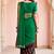 green woven cotton saree with blouse