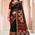 green woven cotton saree with blouse