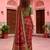 maroon woven cotton saree with blouse