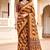 brown woven cotton saree with blouse