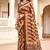 brown woven cotton saree with blouse