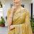 mustard woven cotton saree with blouse