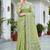 green woven cotton saree with blouse