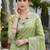 green woven cotton saree with blouse