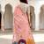 peach woven cotton saree with blouse