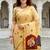 mustard woven cotton saree with blouse