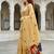 mustard woven cotton saree with blouse