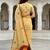 mustard woven cotton saree with blouse