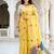 yellow woven cotton saree with blouse