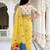 yellow woven cotton saree with blouse