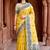 yellow woven cotton saree with blouse