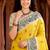 yellow woven cotton saree with blouse