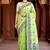 green woven cotton saree with blouse