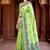 green woven cotton saree with blouse