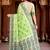 green woven cotton saree with blouse