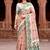 peach woven cotton saree with blouse