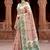 peach woven cotton saree with blouse