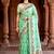 green woven cotton saree with blouse