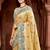 mustard woven cotton saree with blouse