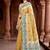 mustard woven cotton saree with blouse