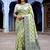 green woven cotton saree with blouse