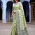 green woven cotton saree with blouse
