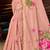 peach woven cotton saree with blouse